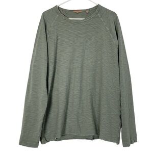 Leonard Frisbie Long Sleeve Tee Shirt Mens Size XL Green Raglan Wide Crewneck